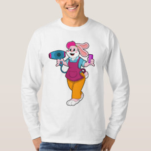 T-shirt Rabbit en coiffeur avec sèche-cheveux & peigne