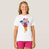 T-shirt Rabbit en coiffeur avec sèche-cheveux & peigne (Devant entier)