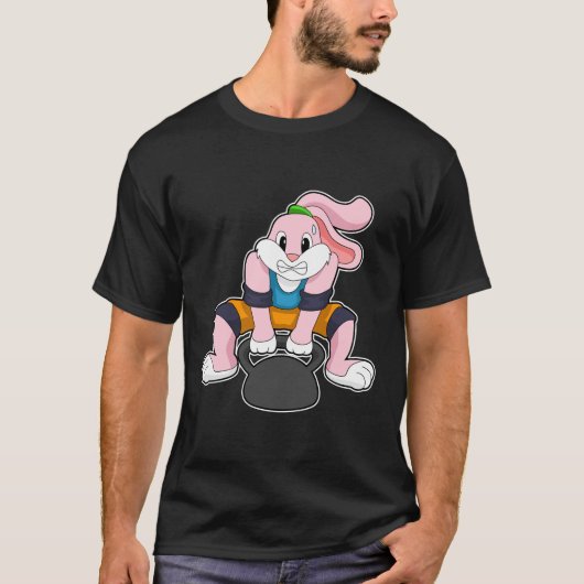 T-shirt Rabbit en forme avec Dumbbell.PNG (Devant)