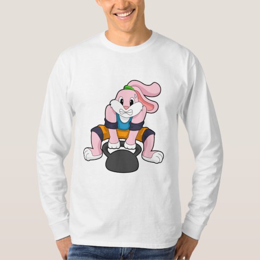 T-shirt Rabbit en forme avec Dumbbell.PNG (Devant)
