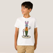T-shirt Rabbit en Gentleman avec canne (Devant entier)