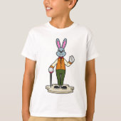 T-shirt Rabbit en Gentleman avec canne (Devant)