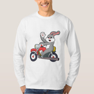 T-shirt Rabbit en tant que Biker avec Motorcycle.PNG