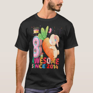 T-shirt Rabbit I'm 8 Years Girls Birthday Rabbit Party