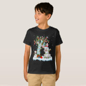 T-shirt Rabbit Lights Xmas Tree Dabbing Rabbit Chris (Devant entier)