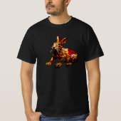 T-Shirt Rabbit Mosaïque Conception de verre tendu. (Devant)