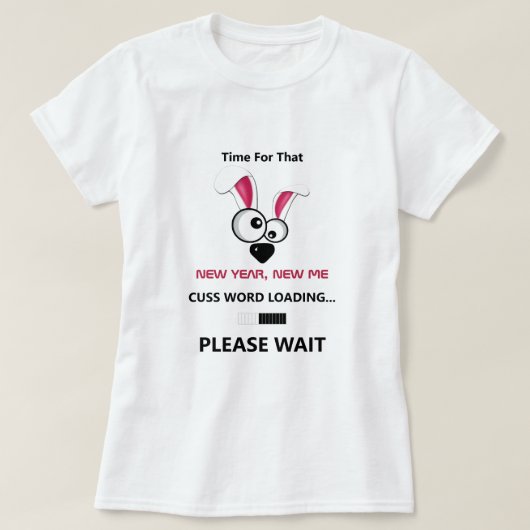 T-shirt Rabbit "New Year New Me" (Design devant)