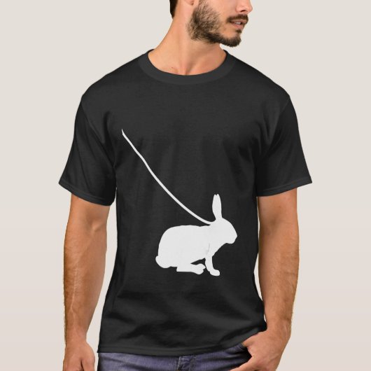 T-shirt Rabbit on a Leash Bunny Hare Pet Animal Cute (Devant)