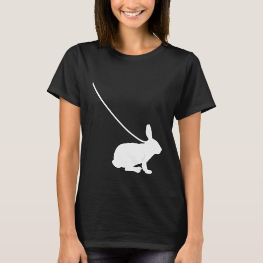 T-shirt Rabbit on a Leash Bunny Hare Pet Animal Cute (Devant)