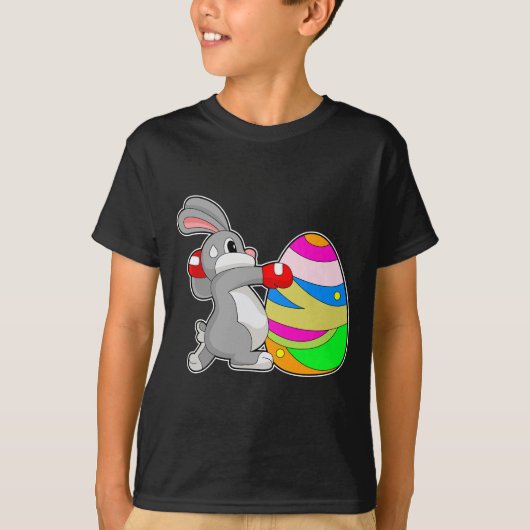 T-shirt Rabbit Pâques Boxe d'oeufs de Pâques (Devant)