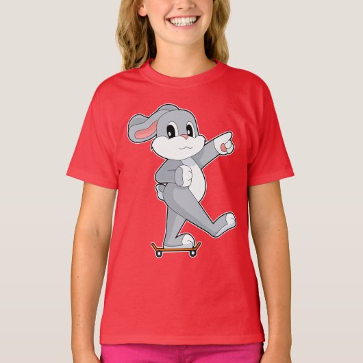 T-shirt Rabbit Skater Skateboard (Devant)
