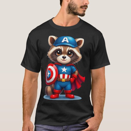 T-shirt Raccon Amérique (Devant)