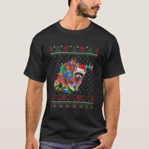 T-shirt Raccoon animal laide sucré Noël Chiot animal