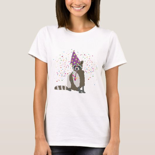 T-shirt Raccoon - Animaux ayant une fête (Devant)
