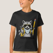 T-shirt Raccoon Back To School Funny For Teacher Boy Girl (Devant)