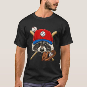 T-shirt Raccoon De Baseball Raccoon Amateurs De Baseball