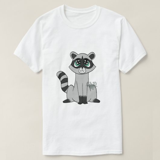 T-shirt Raccoon de dessin (Design devant)