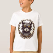 T-shirt Raccoon de forêt cool en lunettes de soleil (Devant)