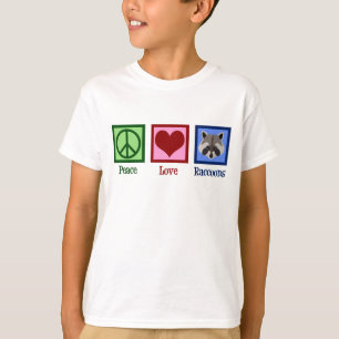 T-shirt Raccoon de Peace Love