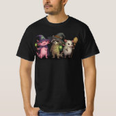 T-shirt Raccoon éffrayant Axolotl | Halloween piqûres effr (Devant)