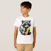 T-shirt Raccoon et crayon Cute Raccoon Enseignant (Devant entier)