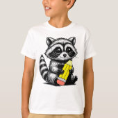 T-shirt Raccoon et crayon Cute Raccoon Enseignant (Devant)
