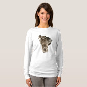 T-shirt Raccoon et fleurs sauvages avec papillon (Devant entier)