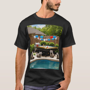 T-shirt Raccoon Famille Jardin Fête du Travail Bash"