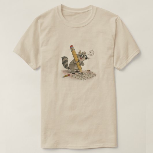 T-shirt Raccoon Hand-Drawn (Design devant)