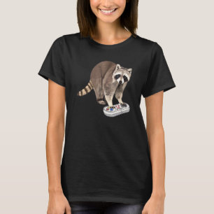 T-shirt Raccoon Jouer Vidéo Jeu Procyonidae Animal Rac