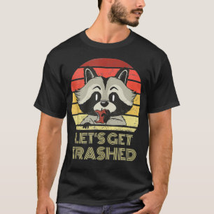 T-shirt Raccoon On se fait Trashed Funny Retro Vintage Rac