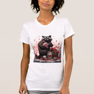 T-shirt Raccoon ordures poésie Valentines jour