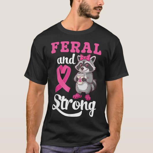 T-shirt Raccoon P. Sensibilisation Au Cancer Du Sein Feral (Devant)