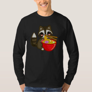 T-shirt Raccoon Ramen nouilles mignonnes cadeaux japonais