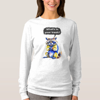 T-shirt Raccoon Tee souriant - "Qu'y a-t-il dans votre pou