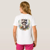 T-shirt Raccoon Woodland Enfants Prière chrétienne | (Dos entier)