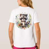 T-shirt Raccoon Woodland Enfants Prière chrétienne | (Dos)