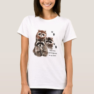 T-shirt Raccoons a laissé des empreintes sur mon coeur, Hu