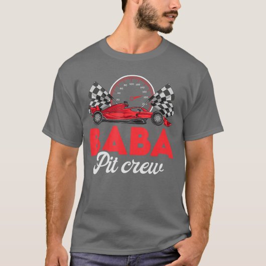 T-shirt Race Baba Of The Birthday Boy Shirt Baba Pit Crew (Devant)