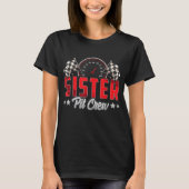 T-shirt Race Car Birthday Party Racing Family Sister Pit C (Devant)