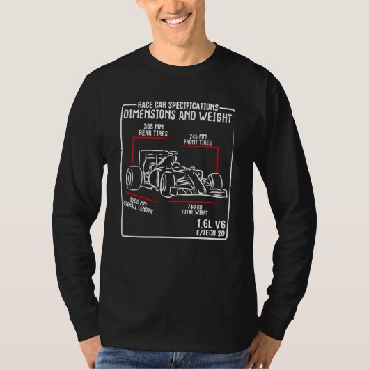 T-shirt Race Car  Formula Car Engineer Mechanic Racing Car (Devant)