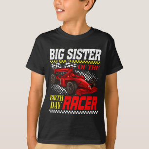 T-shirt Race Car Party Big Soeur Du Racer Anniversaire Ra