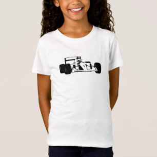 T-Shirt Race Car Silhouette noir et blanc