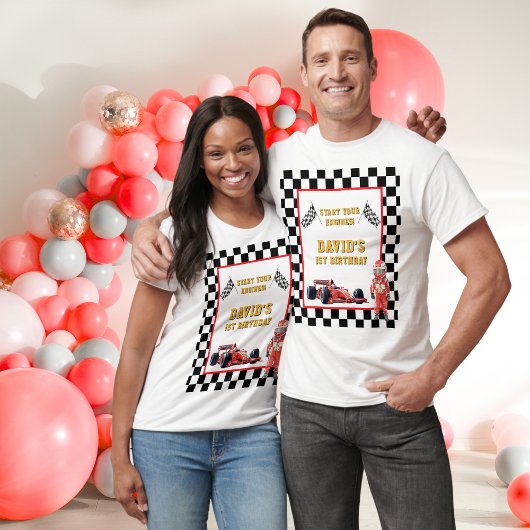 T-shirt Race Car Start Your Engines 1st Birthday Men's