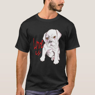 T-shirt Race de chien amour de bouledogue français dit Bou