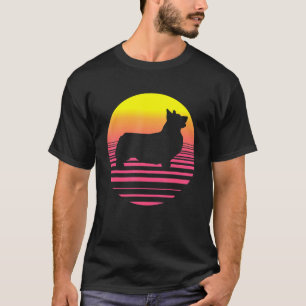 T-shirt Race de chien Corgi rétro Silhouette de Corgi Vint
