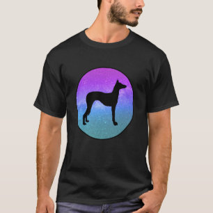 T-shirt Race de chien Hound ibizan Chien Silhouette Espace