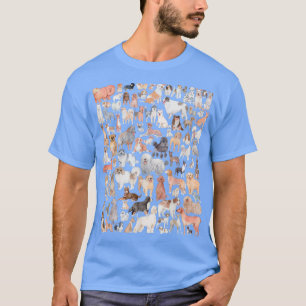 T-shirt Race de chiens multiples Top pour l'amour des anim