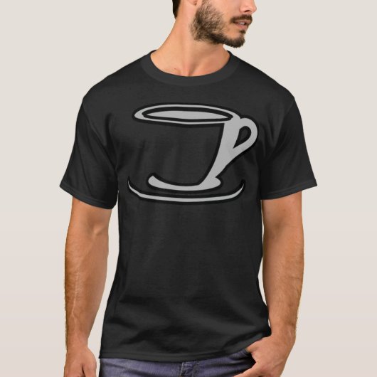 T-shirt race d'impression pour chien de café (Devant)