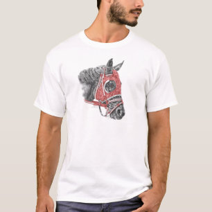 T-shirt Race Horse Portrait Soies